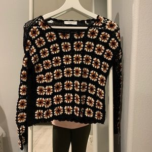 Sandro transparent black sweater